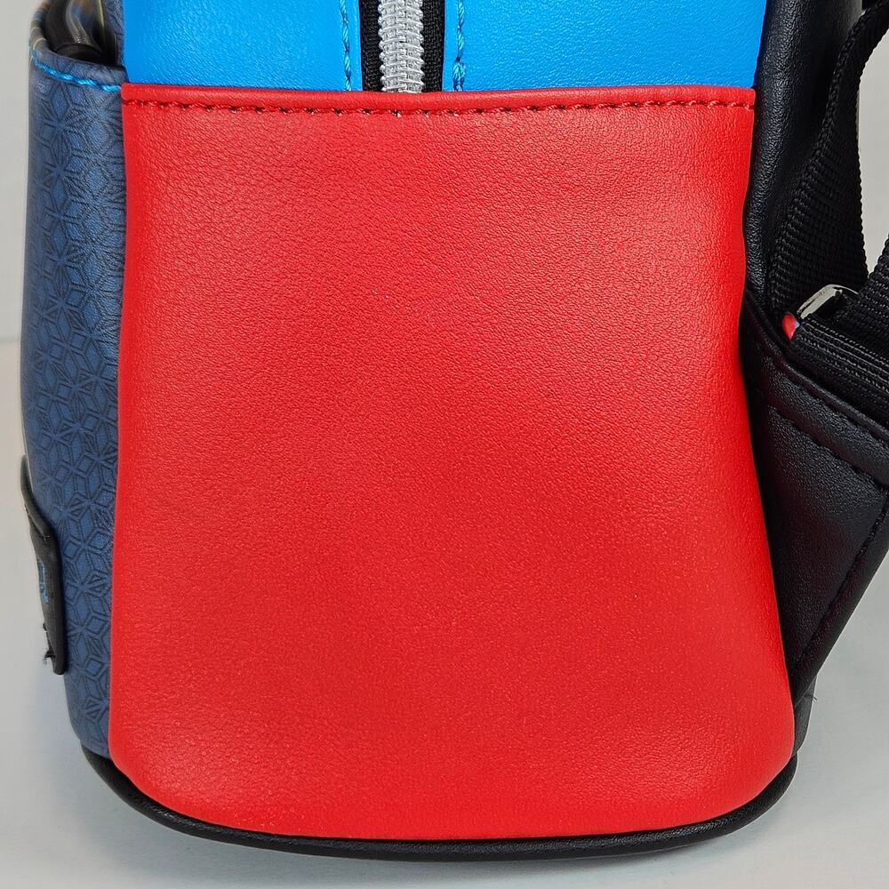 Funko Marvel Studios Marvel Cosplay Blue/Red/Gold Faux Leather Mini Backpack NWT - Picture 4 of 10
